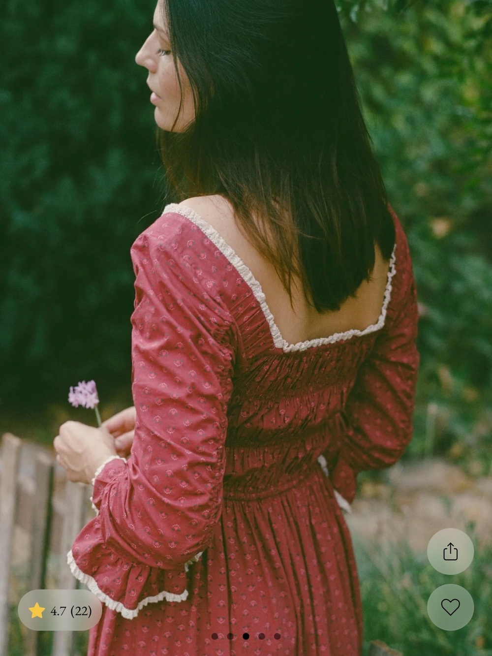 Christy Dawn🌺🍃 “Marissa” Dress in “Heart Bloom” Red, Size M, NWT, Sold Out - Picture 11 of 15